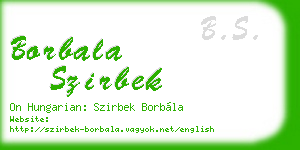 borbala szirbek business card